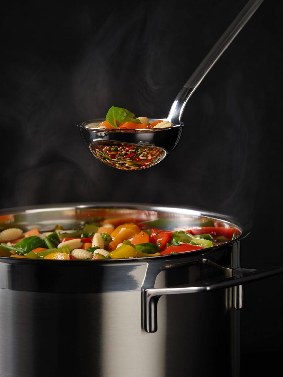 image:imageRosle 10009 Stainless Steel Hooked Handle Ladle with Pouring Rim Serving SpoonPouring
