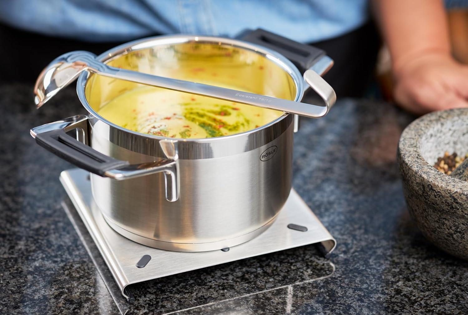 image:imageRosle 10009 Stainless Steel Hooked Handle Ladle with Pouring Rim Serving SpoonPouring