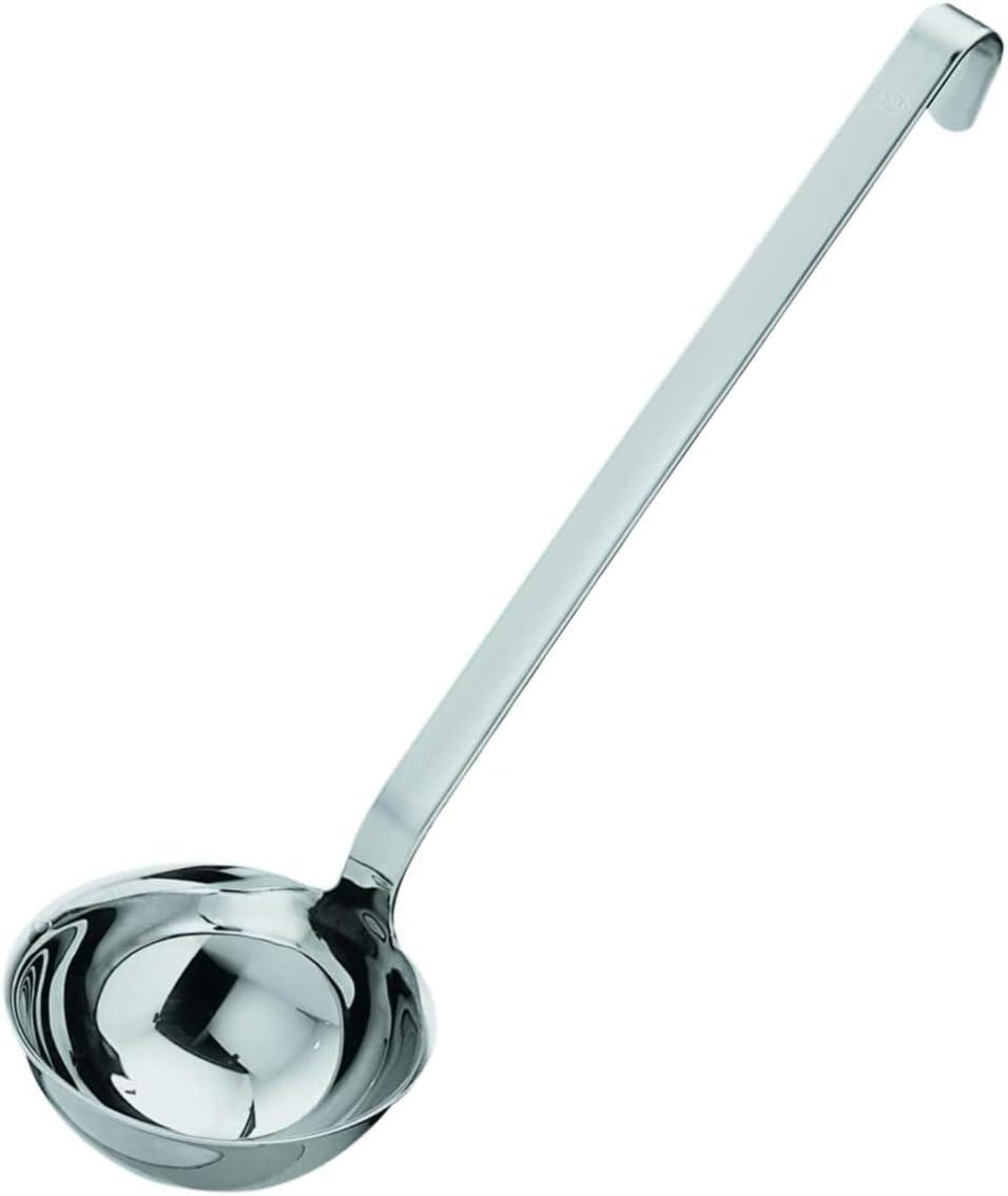 image:imageRosle 10009 Stainless Steel Hooked Handle Ladle with Pouring Rim Serving SpoonPouring