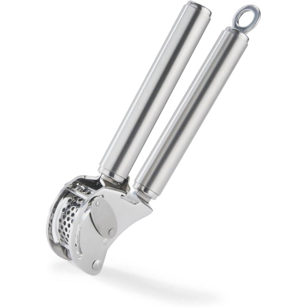 image:imageRsle 12895 Stainless Steel Garlic amp Ginger Press with Scraper for Effortless Mincing with Easy Cleanup 13inchGarlic Press with Scraper