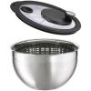 Rosle 15695 Stainless Steel Large Salad Spinner with Glass Lid(Large Spinner)