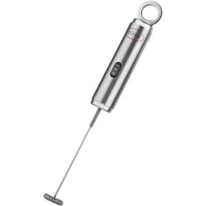 Rosle 12961 Stainless Steel Dual Speed Electric Liquid Frother Whisk with Round Handle 10.5 in, Silver