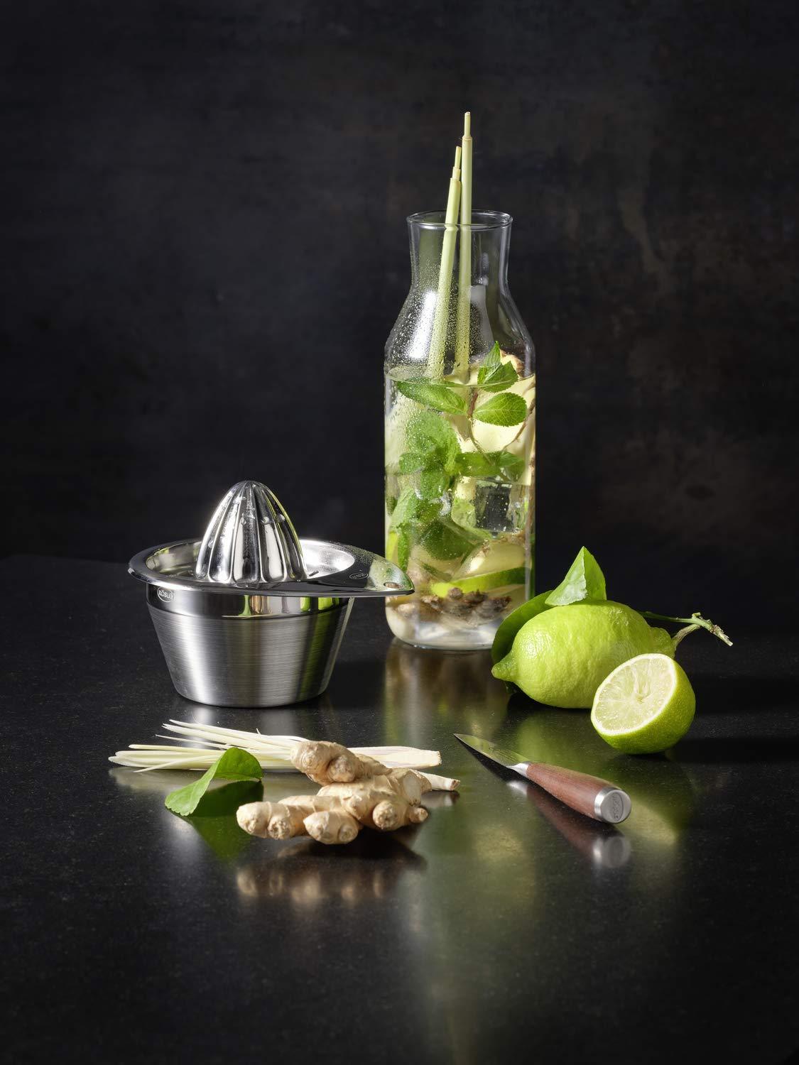 image:imageRosle 12802 Stainless Steel Manual Citrus Lemon Reamer amp Juicer with Strainer