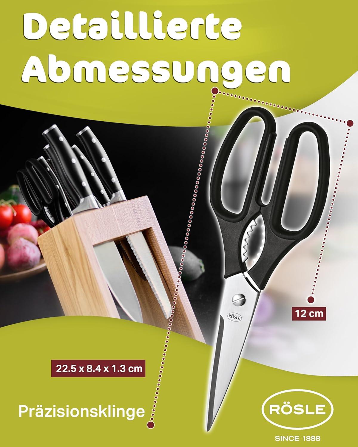 image:imageRosle Scissors for the Kitchen for Cooking Stainless Steel Blade 22 cm 96290Kitchen Shears