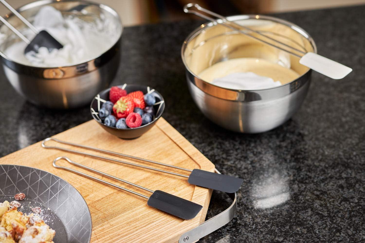 image:imageRosle Stainless Steel amp Silicone Flexible Spatula 1025Inch BlackBlack