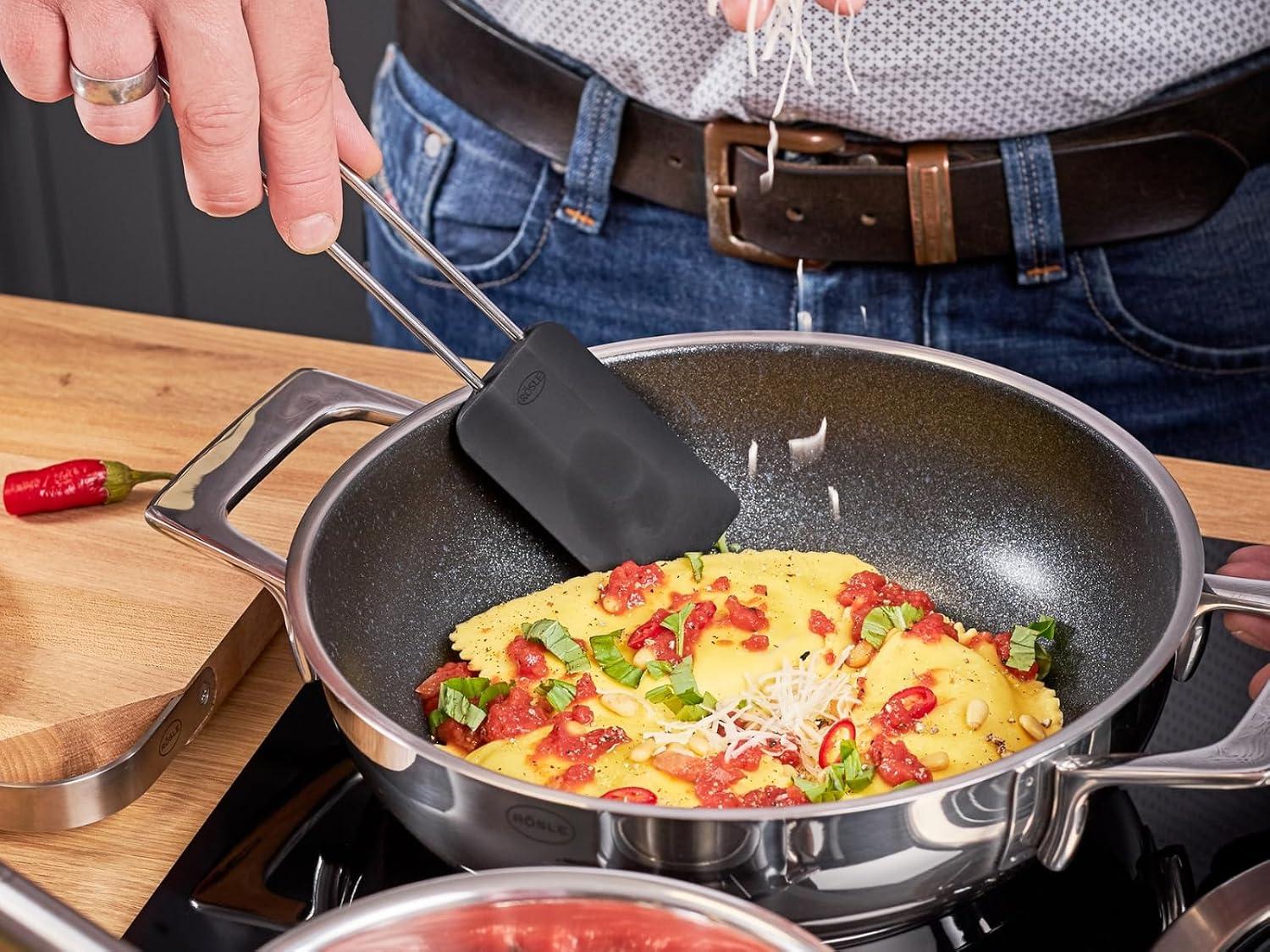 image:imageRosle Stainless Steel amp Silicone Flexible Spatula 8inchWhite