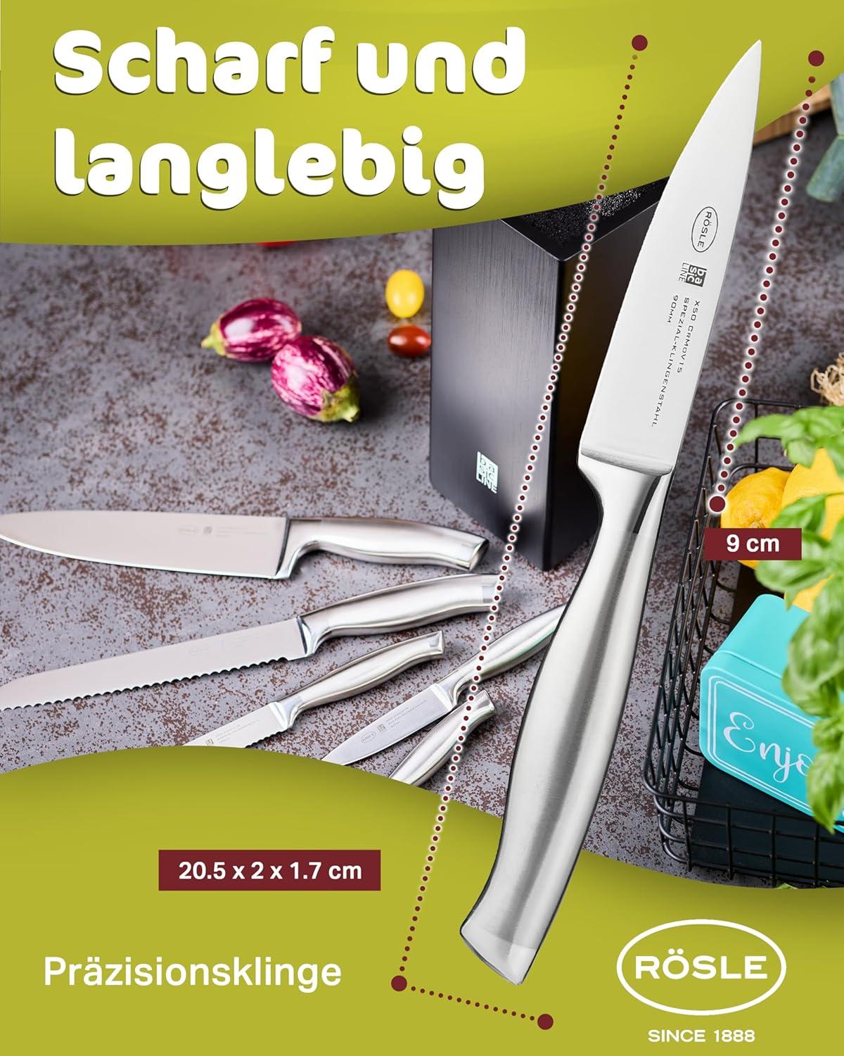 image:imageRsle Basics Line Stainless Steel Serrated Universal Kitchen Knife 5inch BlandePairing Knife