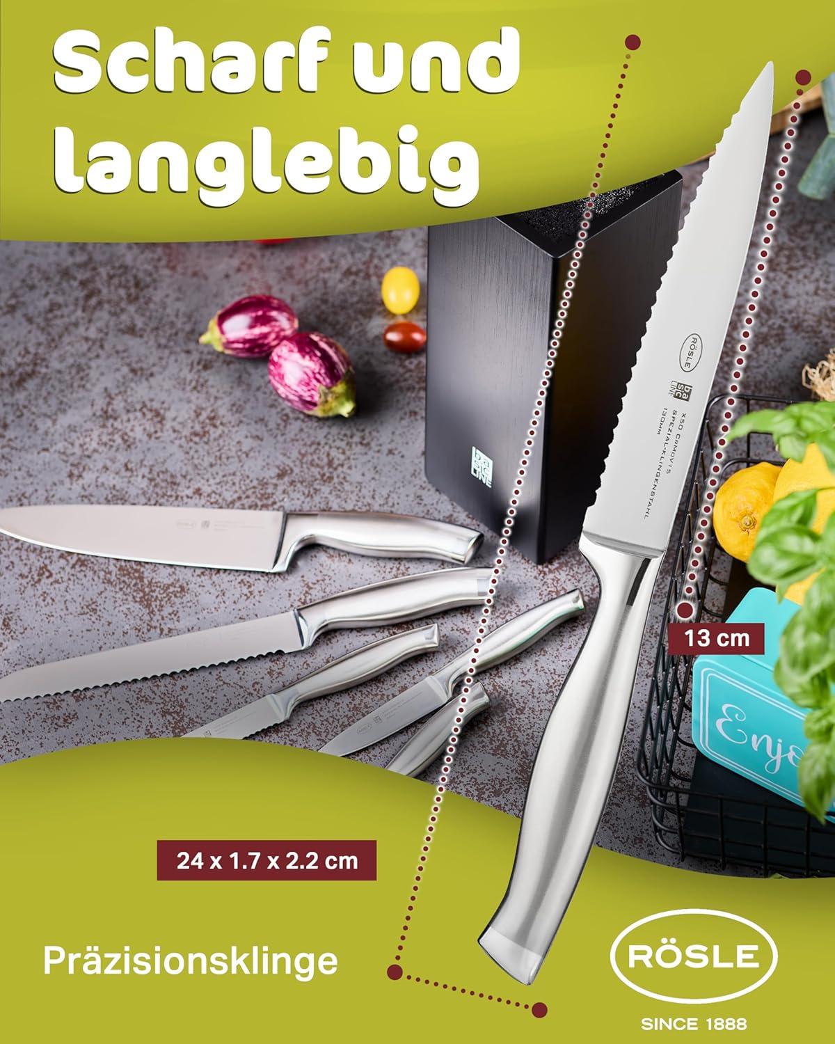 image:imageRsle Basics Line Stainless Steel Serrated Universal Kitchen Knife 5inch BlandeSerrated Universal Knife