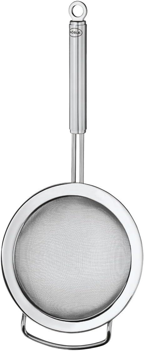 image:imageRsle Stainless Steel Round Handle Kitchen Strainer Fine Mesh 95inch SilverFine Mesh