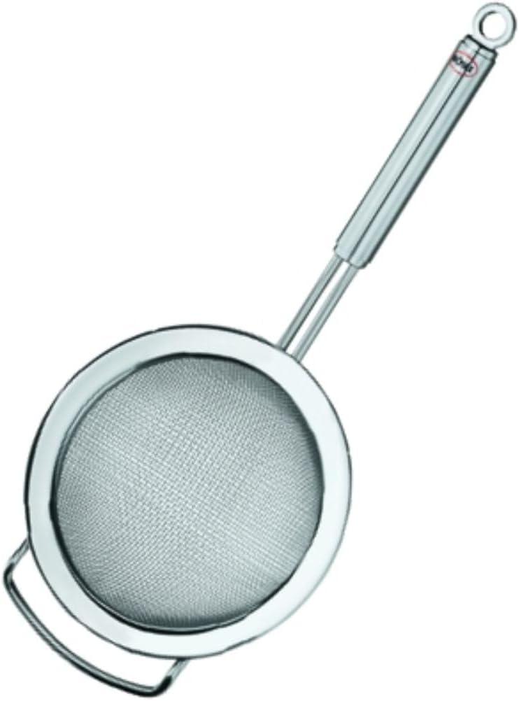 image:imageRsle Stainless Steel Round Handle Kitchen Strainer Fine Mesh 95inch SilverFine Mesh