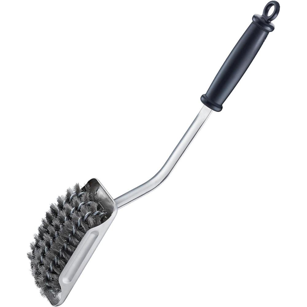 image:imageRSLE Barbecue Cleaning Brush SlideX Stainless Steel Grill Brush with Long Handle Replaceable Bristles 475 cm Length 84 cm Width 85 cm HeightGrill Cleaning Brush