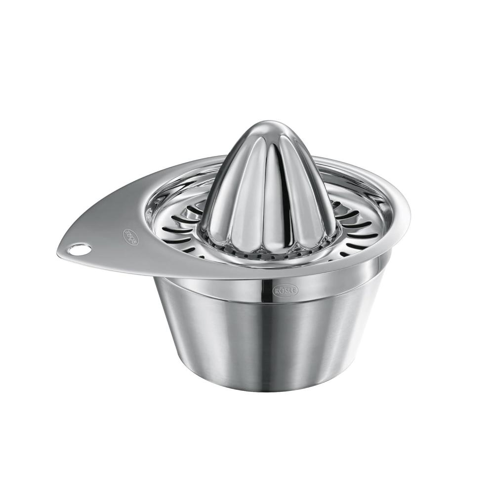 image:imageRosle 12802 Stainless Steel Manual Citrus Lemon Reamer amp Juicer with Strainer