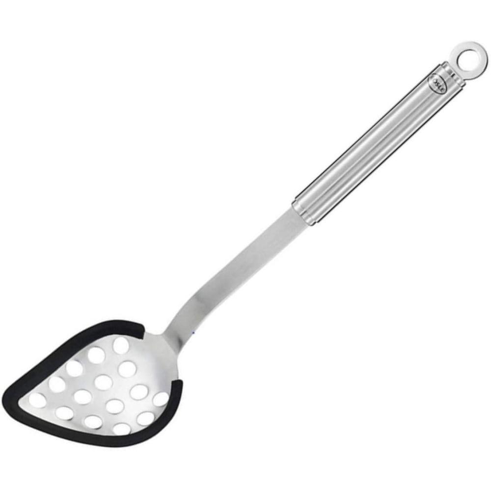 image:imageRosle Durable Multifunctional Slotted Serving Spoon Silicone Lined Stainless Steel With Round Handle