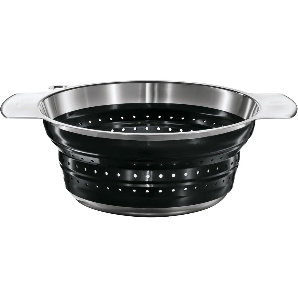 image:imageRosle Stainless Steel Collapsible Colander 10inch BlackBlack