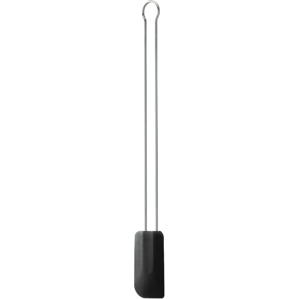 image:imageRosle Stainless Steel amp Silicone Flexible Spatula 1025Inch BlackBlack