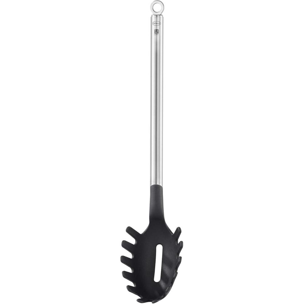 image:imageRsle Basics Line Slotted Turner Spatula with 135 in Stainless Steel HandlePasta Server