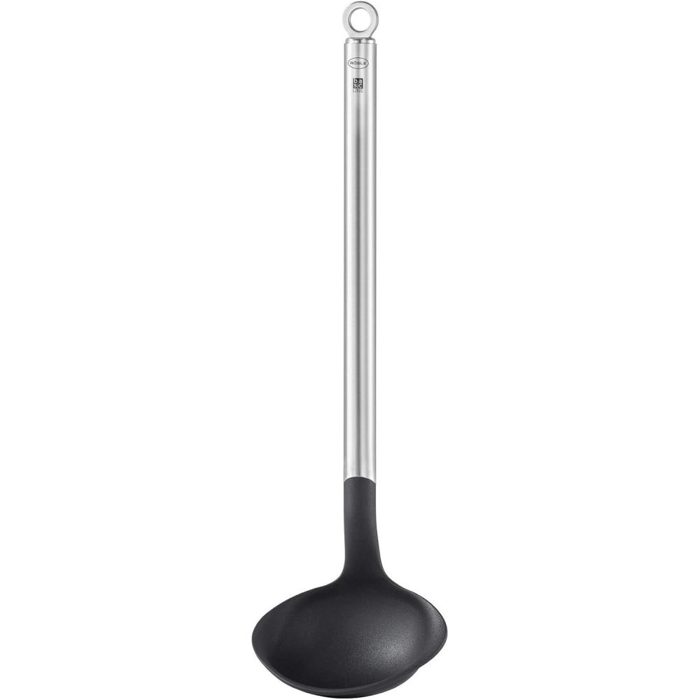 image:imageRsle Basics Line Slotted Turner Spatula with 135 in Stainless Steel HandleSauce Ladle