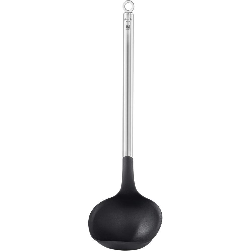image:imageRsle Basics Line Slotted Turner Spatula with 135 in Stainless Steel HandleSoup Ladle
