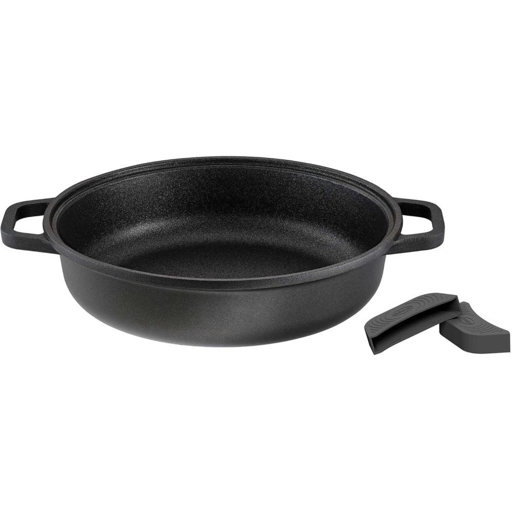 image:imageRsle Cadini Serving Pan Cast Aluminum Pan with ProResist NonStick Coating 11 in11 in Serving Pan