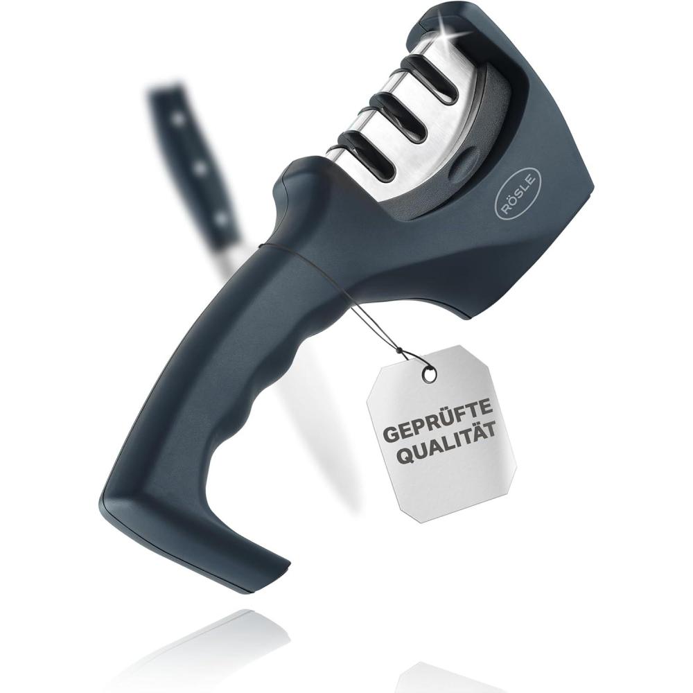 image:imageRsle Knife Sharpener with 3 levels and Ergonomic SlipResistant Grip