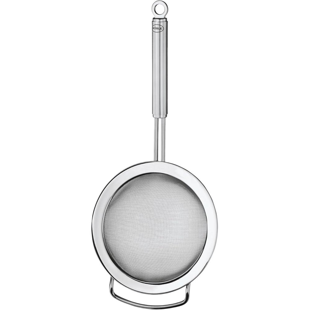 image:imageRsle Stainless Steel Round Handle Kitchen Strainer Fine Mesh 95inch SilverFine Mesh