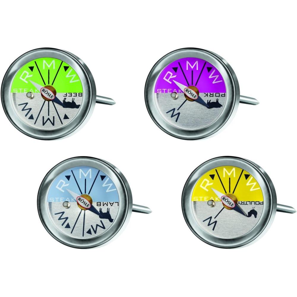 image:imageRsle Stainless Steel Steak and Meat Thermometers Set of 4Steak  Meat Set of 4