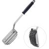 RÖSLE Barbecue Cleaning Brush SlideX, Stainless Steel Grill Brush with Long Handle, Replaceable Bristles, 47.5 cm Length, 8.4 cm Width, 8.5 cm Height(Grill Cleaning Brush)
