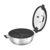 RÖSLE Silence Pro Aroma Steamer, Stainless Steel, 28 cm, Silver/Black