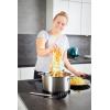 Rosle 13723 Basics Line Stainless Steel High Casserole 4.1 Quart Stock Pot with Glass Lid, 9.5in(High Casserole Pot w/ Glass Lid – 9.5 in.)
