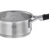 Rosle 91960 Silence Pro Stainless Steel Saucepan with Insulated Handle 16 cm / 6.3 in, Cookware, Silver(1.5 Quarts)