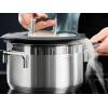 Rosle 91962 Silence Pro Stainless Steel High Casserole Cooking Pot with Insulated Handles & Lid 20 cm / 7.9 in, Silver(Ø 20 cm)