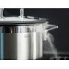 Rosle 91962 Silence Pro Stainless Steel High Casserole Cooking Pot with Insulated Handles & Lid 20 cm / 7.9 in, Silver(Ø 20 cm)
