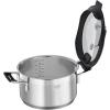 Rosle 91962 Silence Pro Stainless Steel High Casserole Cooking Pot with Insulated Handles & Lid 20 cm / 7.9 in, Silver(Ø 24 cm)