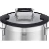 Rosle 91962 Silence Pro Stainless Steel High Casserole Cooking Pot with Insulated Handles & Lid 20 cm / 7.9 in, Silver(3.7 Quarts)
