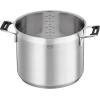 Rosle 91963 Silence Pro Stainless Steel High Casserole Cooking Pot with Insulated Handles & Lid 24 cm / 9.5 in, Silver