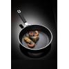 Rösle Silence Pro Frying Pan with Scratch-Resistant Premium Non-Stick Coating ProResist, Silicone Handle, 24 cm, 18/10 Stainless Steel, Suitable for Induction, Silver/Black
