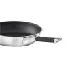 Rösle Silence Pro Frying Pan with Scratch-Resistant Premium Non-Stick Coating ProResist, Silicone Handle, 28 cm, 18/10 Stainless Steel, Suitable for Induction Cookers, Dishwasher Safe, Silver/Black