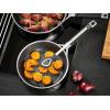 Rösle Silence Pro Frying Pan with Scratch-Resistant Premium Non-Stick Coating ProResist, Silicone Handle, 28 cm, 18/10 Stainless Steel, Suitable for Induction Cookers, Dishwasher Safe, Silver/Black