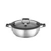RÖSLE Silence Pro Aroma Steamer, Stainless Steel, 28 cm, Silver/Black