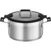 Rosle 91962 Silence Pro Stainless Steel High Casserole Cooking Pot with Insulated Handles & Lid 20 cm / 7.9 in, Silver(Ø 24 cm)