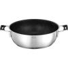 Rosle 91962 Silence Pro Stainless Steel High Casserole Cooking Pot with Insulated Handles & Lid 20 cm / 7.9 in, Silver(4.8 Quarts)
