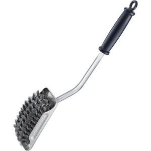 RÖSLE Barbecue Cleaning Brush SlideX, Stainless Steel Grill Brush with Long Handle, Replaceable Bristles, 47.5 cm Length, 8.4 cm Width, 8.5 cm Height(Grill Cleaning Brush)