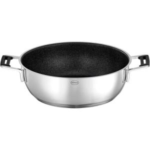 Rosle 91962 Silence Pro Stainless Steel High Casserole Cooking Pot with Insulated Handles & Lid 20 cm / 7.9 in, Silver(4.8 Quarts)