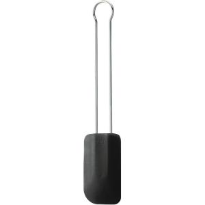Rösle 12436 Stainless Steel & Silicone Hard & Soft Flexible Spatula 10-Inch, Black(Black)