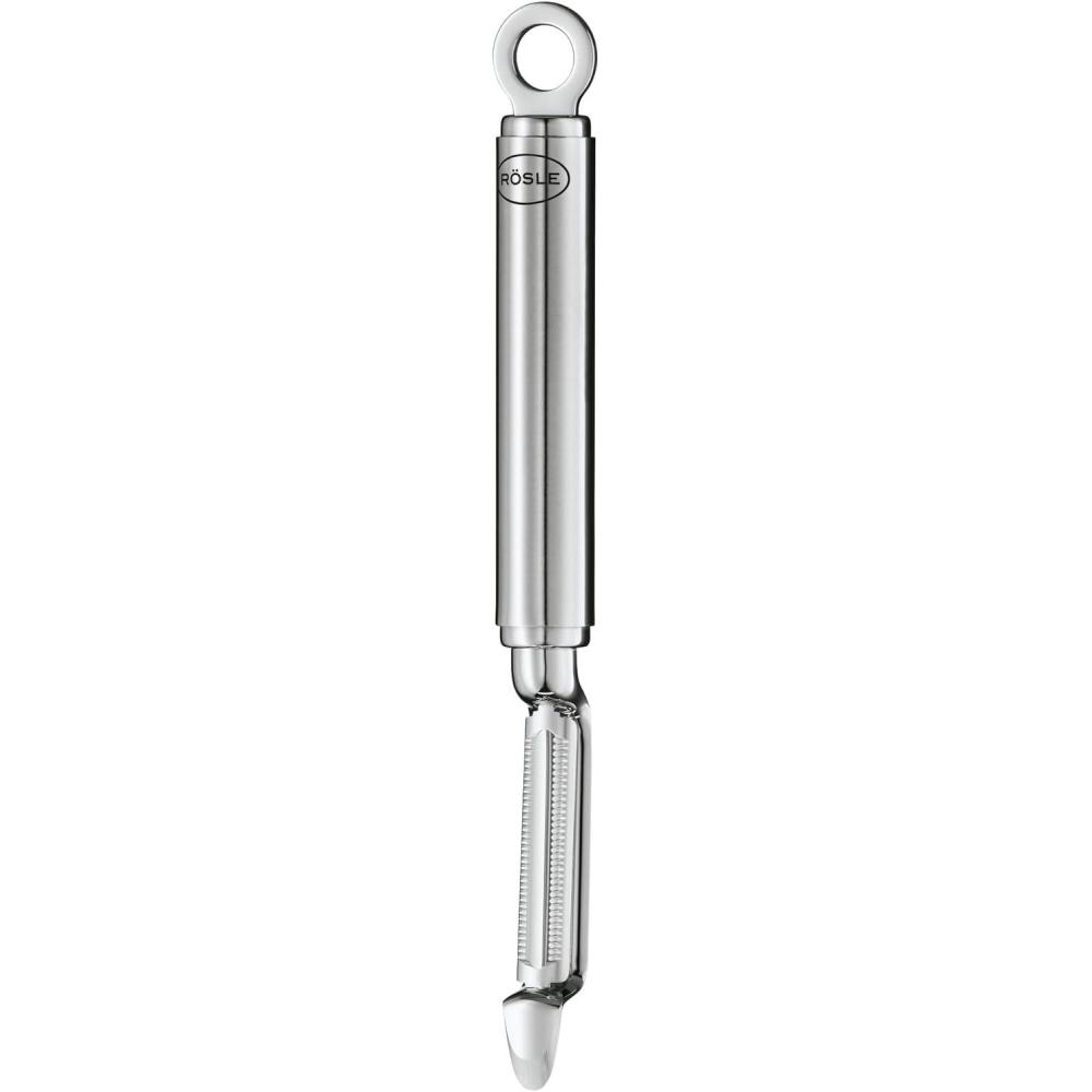 image:imageRosle Stainless Steel RoundHandle Peeler 73inchTomato  Kiwi Peeler